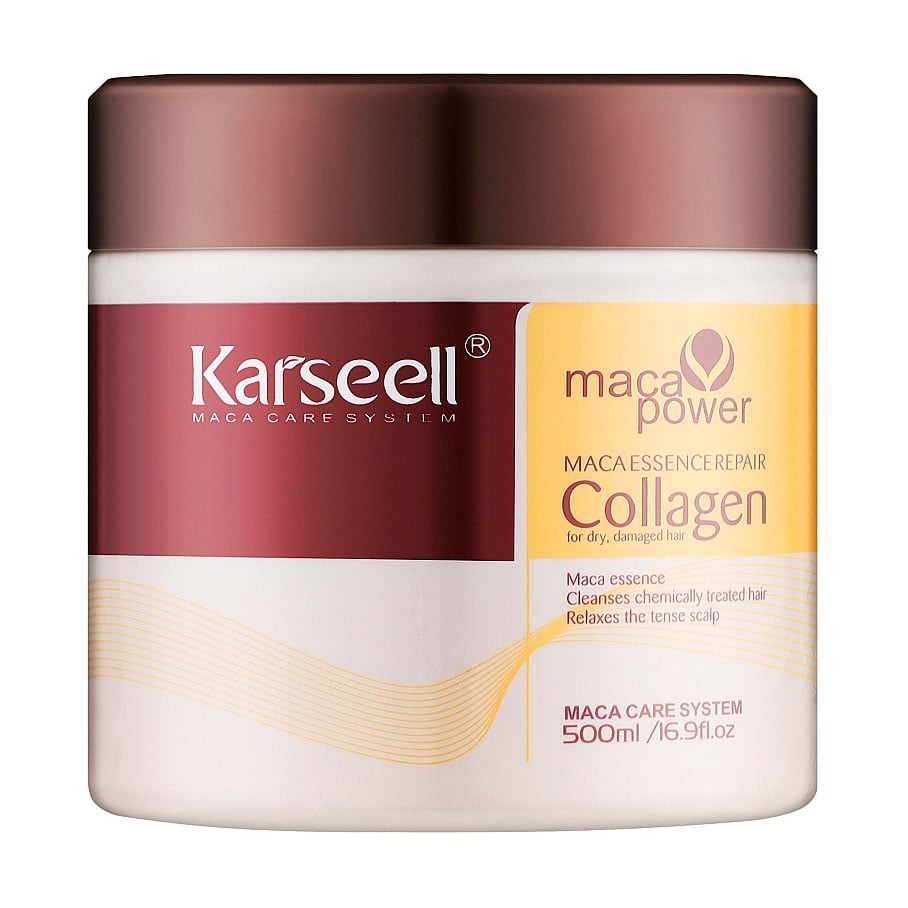 Маска Karseell Maca Power Maca Essence Repair Collagen Hair Mask для сухого та пошкодженого волосся, з колагеном, 500 мл